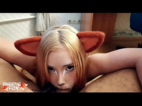 ❤️ Kitsune د هغې په خوله کې ډیک او کم تیر کړ ❌  ❌️❤